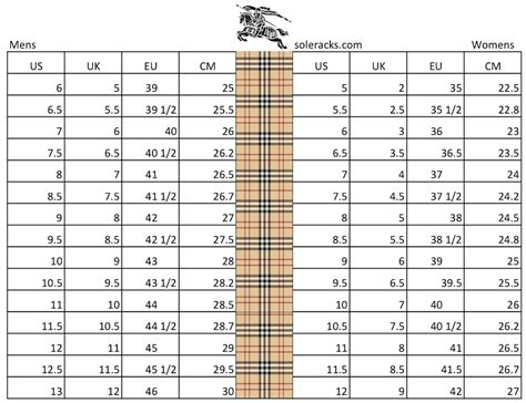 burberry mens shoe size conversion|burberry 10y size chart.